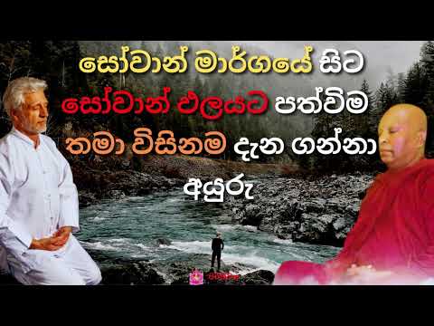 සෝවාන් මාර්ගයේ සිට සෝවාන් ඵලයට පත්විම  තමා විසිනම දැන ගන්නා අයුරු | Sowan maragaye sita palayata |