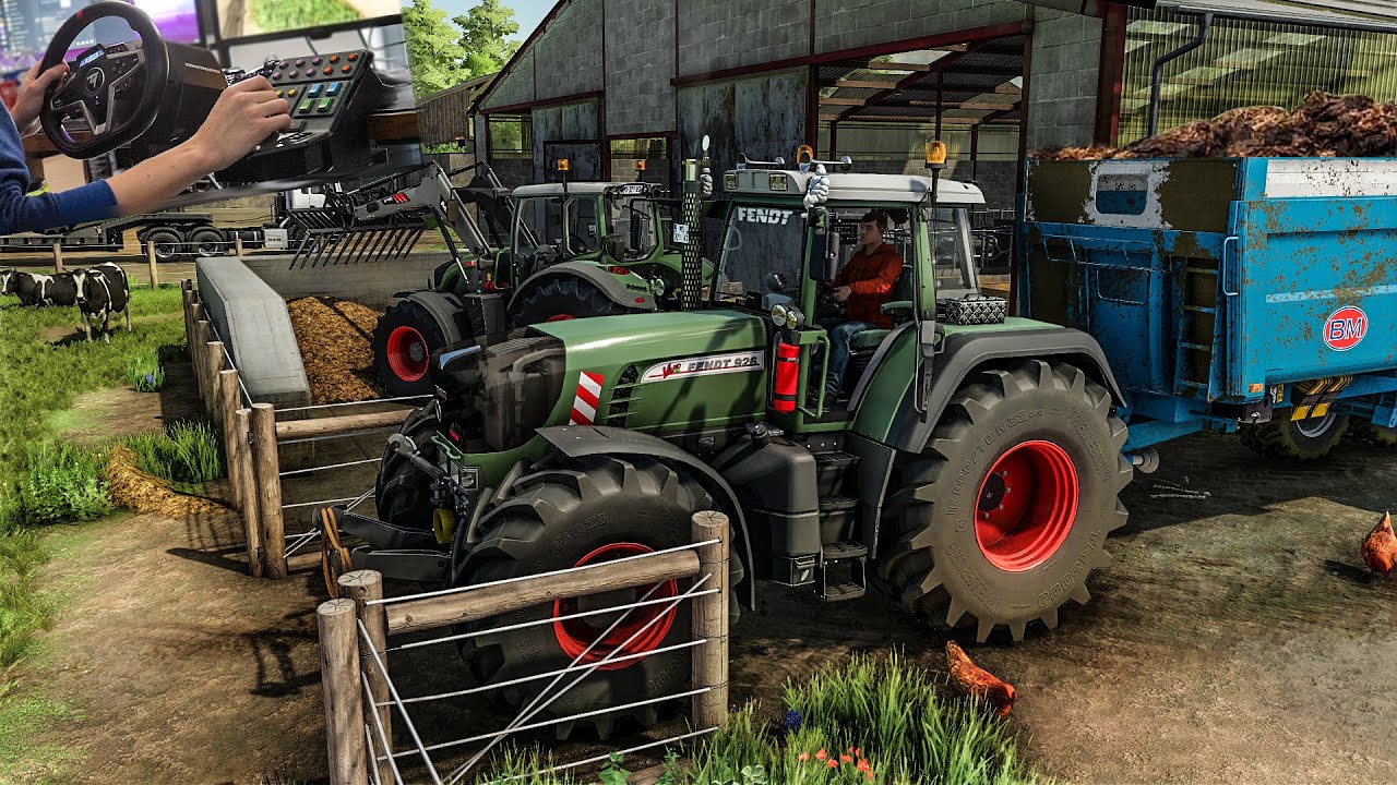 Awesome engine sound power on this beast tractor | FS 22 Thrustmaster T248 gameplay