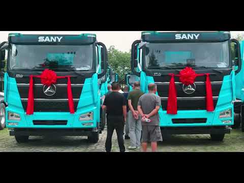 20 SANY Electric Trucks(425kWh) and 4 Charging Stations Officially Delivered！