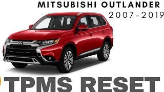 TPMS RESET PROCEDURE [MITSUBISHI VEHICLES]