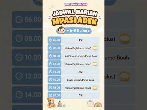 Jadwal Harian MPASI Lengkap 6-8 Bulan & 9-11 Bulan — Simpan Sebelum Lupa, Bun! #ibudanayah