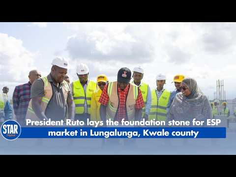 President Ruto lays the foundation stone for ESP Market in Lungalunga, Kwale county