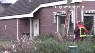 preview picture of video 'Grote tak valt op woning in Havelte'
