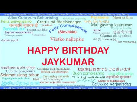 JayKumar   Languages Idiomas - Happy Birthday
