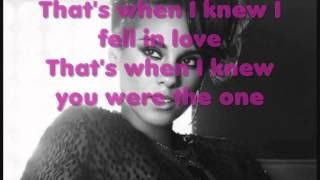 Alicia Keys - That&#39;s when I knew (LYRICS ON SCREEN)