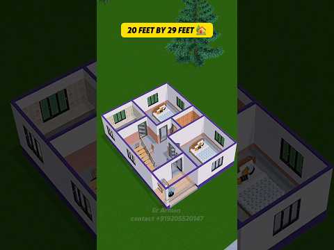 20 by 29 home plans | 600 square feet house plans 3d 🏡 #erarman #home #3dhouse #house #shortfeed