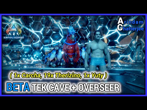 ARK Ascended Island - SOLO BETA TEK CAVE & BETA OVERSEER (1x Carcha, 19x Theri, 1x Yuty) - S3E34