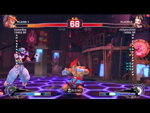 GamerBee [Adon] vs rockpon2000 [Ibuki] SSF4 Japanese Online Ranked Matches -TRUE-HD