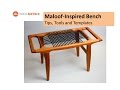 DIY Sam Maloof Inspired Leather Bench Tips Tools Templates