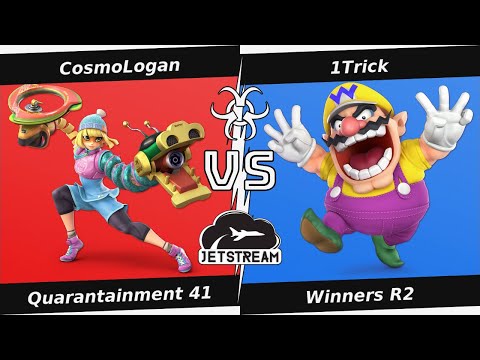 Quarantainment 41 Winners R2 - CosmoLogan (Min Min) Vs. 1Trick (Wario) Smash Ultimate - SSBU