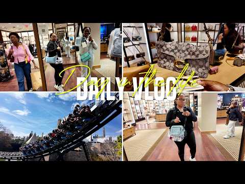 New Coach Outlet Drop 👜 I Had To Get Them + We Got STUCK on the VelociCoaster 😳🎢 @xoxojaniyahh