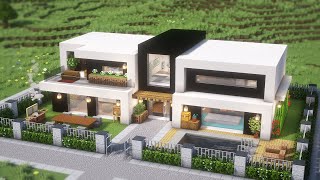 Minecraft: How To Build a Modern House Tutorial(#30) | 마인크래프트 건축, 모던하우스, 인테리어