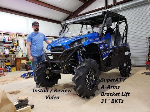 Kawasaki Teryx SuperATV Bracket Lift & High Clearance A-Arms Install