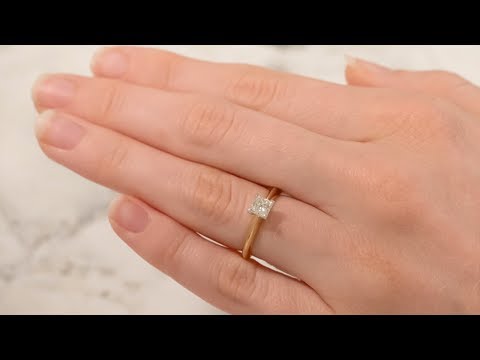 Princess Cut Solitaire with Knife Edge Band - Diamond Engagement Ring | The Village Goldsmith