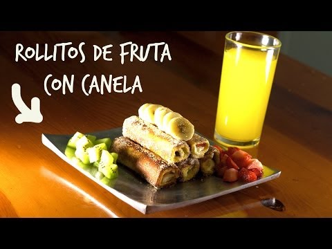 Rollitos de fruta con canela, sin horno!!