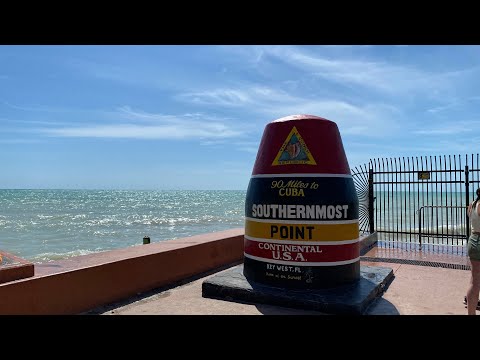 Walking Key West, FL : Duval St, Mallory Square, Southernmost Point in the USA (February 18, 2021)