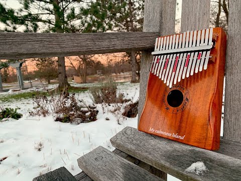 Elahe Naz -Thumb Piano / Kalimba Cover - snowy and Relaxing Nature - آهنگ الهه ناز با کالیمبا