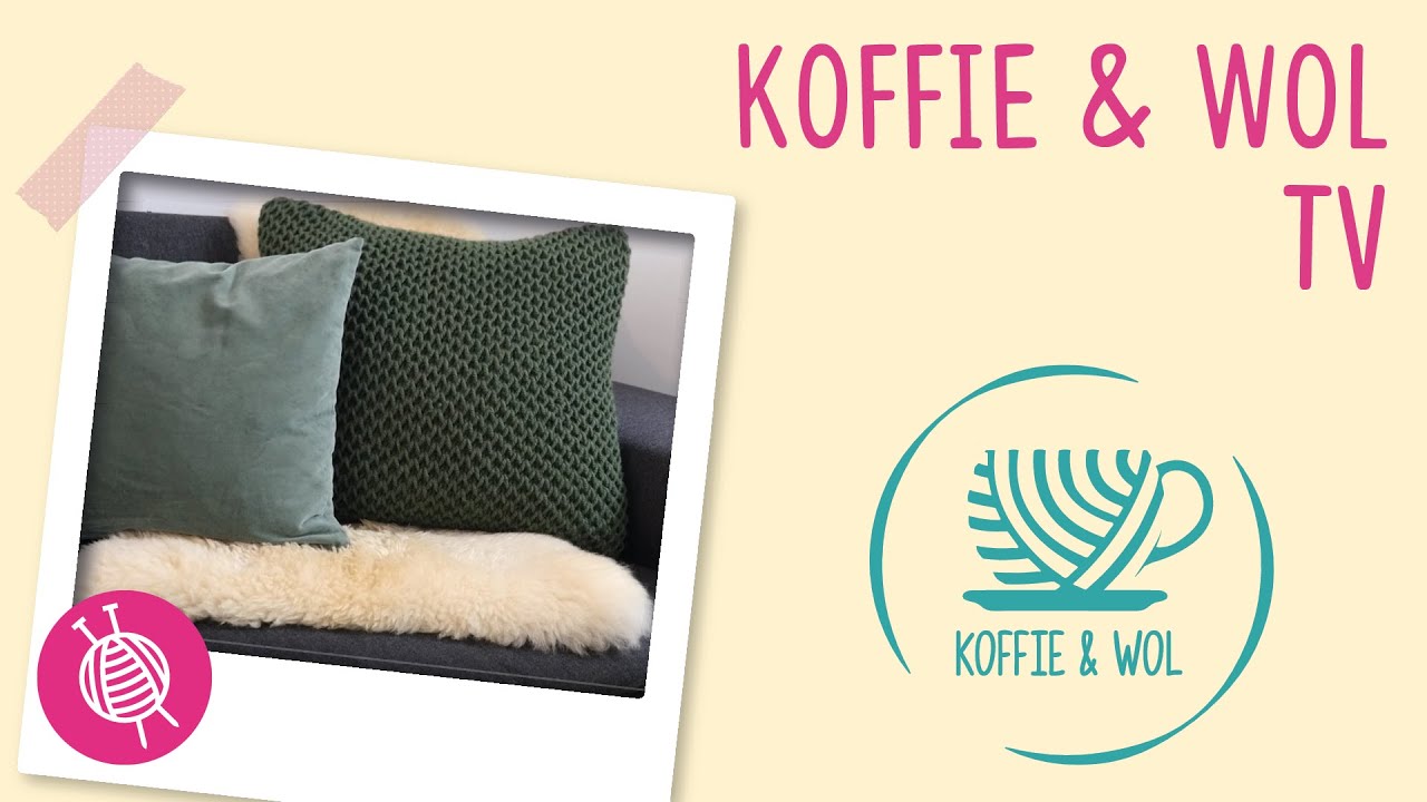 Kussen breien met honingraat patentsteek