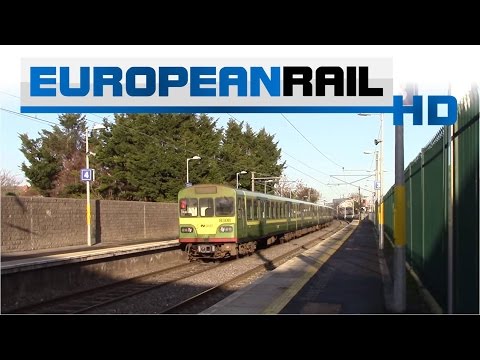 Iarnród Éireann Irish Rail DART 8100 EMU 8120 + 8108 departs Howth Junction & Donaghmede Station