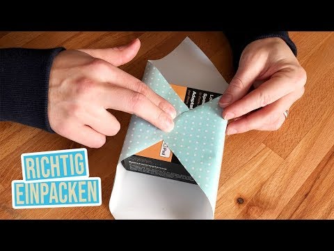 Weihnachtsgeschenk richtig einpacken | Geschenk mit wenig Papier einpacken