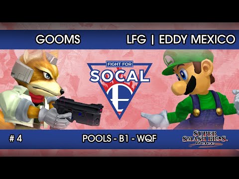 Fight For SoCal 4 - Gooms (Fox) VS LFG | Eddy Mexico (Luigi) - SSBM - Pools B1 (WQF)