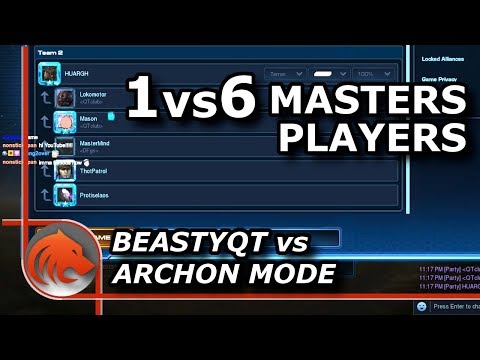 StarCraft 2: Beastyqt (Z) 1 vs 6 (T) Master Players in Archon Mode - INSANE Challenge!