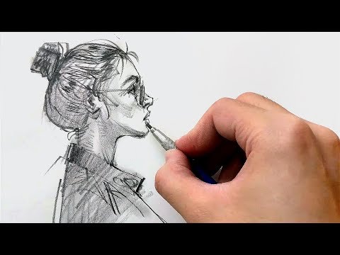 Head in Profile Quick Sketch | Drawing Timelapse #2 by Dylan Choonhachat