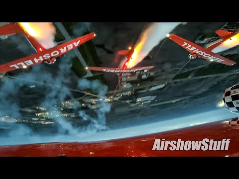 Onboard Gopros! Aeroshell Aerobatic Team Twilight Show - TBM Avenger Reunion 2021