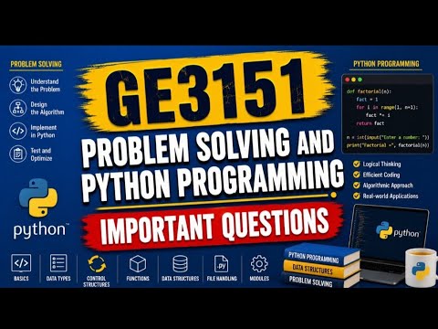 Ge3151 Problem Solving And Python Programming Important Questions 2025
