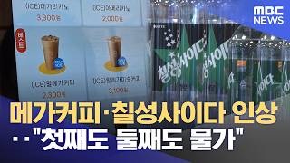 메가커피·칠성사이다 인상‥"첫째도 둘째도 물가" (2026.06.24/뉴스투데이/MBC)
