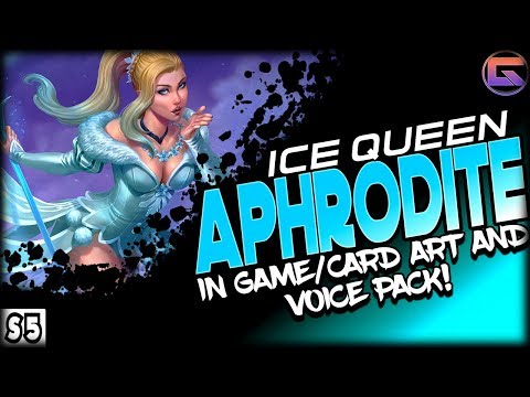Smite - 5.21 Ice Queen Aphrodite In Game / Card Art & Voice Pack
