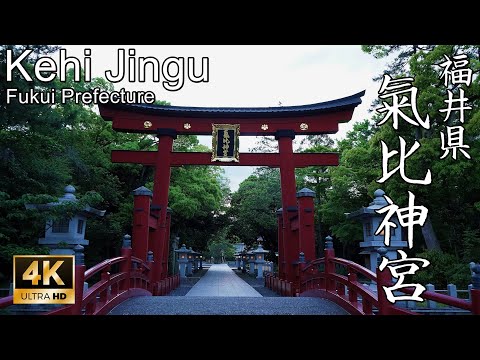 [4K] El principal santuario guardián de la región de Hokuriku: Prefectura de Fukui, Santuario Kehi (Kehi Jingū | El principal santuario guardián de la región de Hokuriku, Fukui, Japón)