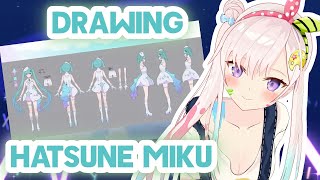 【 Drawing 】Drawing The New Design Miku For 4th Anniversary