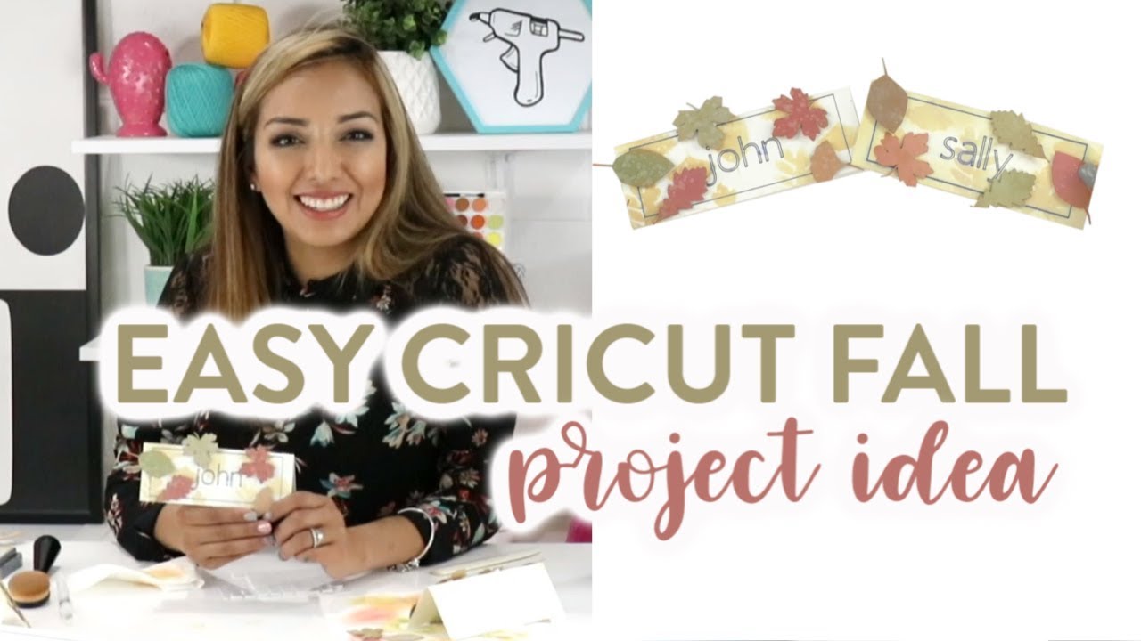 Easy Cricut Fall Project Idea Fall Leaf Table Setting Tutorial
