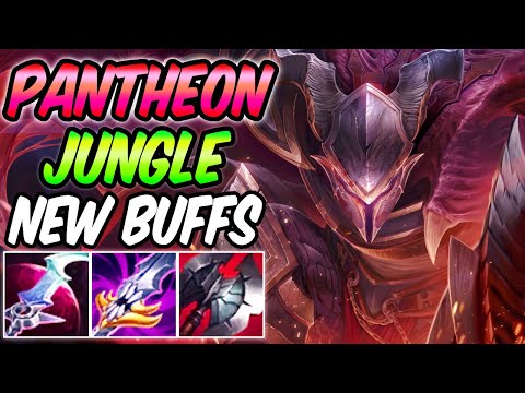 S+ *NEW  BUFFS* PANTHEON  JUNGLE IS BACK - HOW TO PLAY PANTHEON | Build & Runes | League of Legends