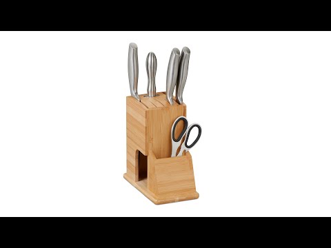 Unbestückter Messerblock aus Bambus Braun - Bambus - 11 x 21 x 22 cm