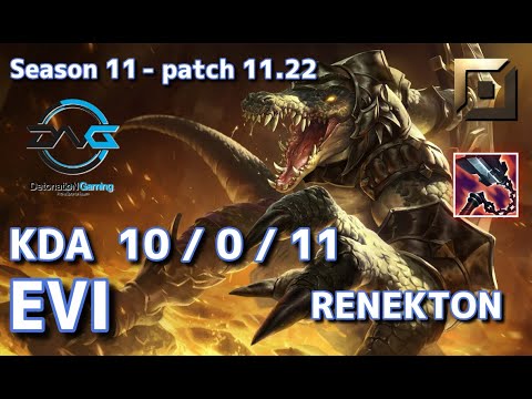 【JPサーバー/D2】DFM Evi レネクトン(Renekton) VS ボリベア(Volibear) TOP - Patch11.22 JP Ranked【LoL】