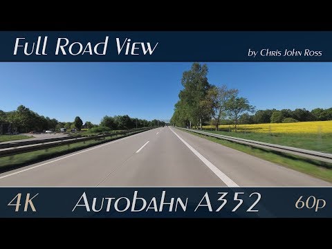 Autobahn (A352), Germany: Dreieck Hannover-Nord - Rastplatz Bissendorf - 4K (UHD/2160p/60p) Video