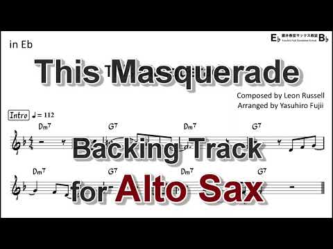 This Masquerade - Backing Track with Sheet Music for Alto Sax