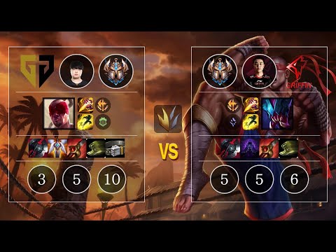 GEN Clid Lee Sin vs GRF GIDEON Rek'Sai Jungle - KR Challenger Patch 10.10