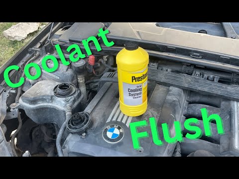 Coolant flush on bmw 328i with Prestone cleaner on a budget