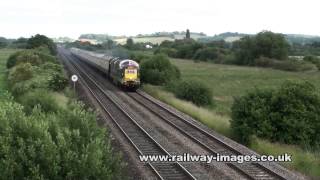 preview picture of video 'D9009 Deltic passes Exminster with The Mazey Day Cornishman Railtour'