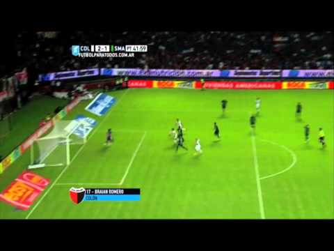 Gol de Romero. Colón 2 - San Martín 1. Fecha 13. Primera División 2015. FPT
