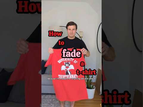 How to fade a t-shirt #diyfashion #fashiondiy