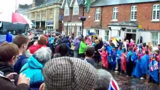 preview picture of video '2012 Olympic Torch Relay in to Kettering Northamptonshire 2nd July ~ The Parade'