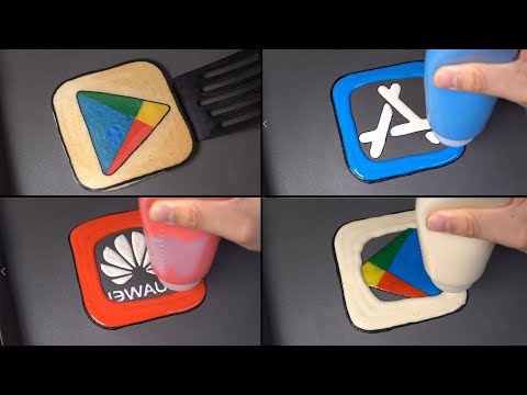 The most famous pancake art in the world - Apple Store, Google Play Store, Huawei