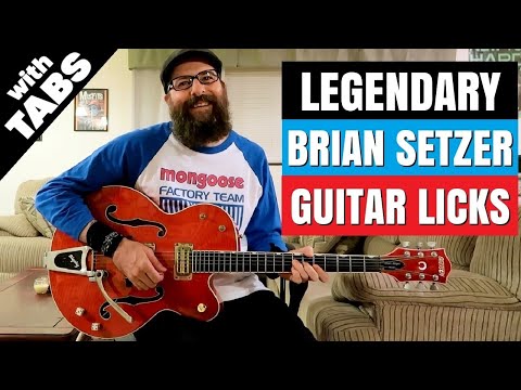 Legendary Brian Setzer Licks - Guitar Lesson w/tabs
