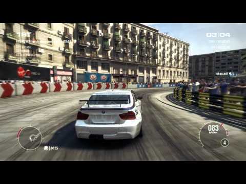 GRID 2 PC Multiplayer Race Gameplay: Tier 2 BMW 320 Touring Car in Barcelona, High Streets