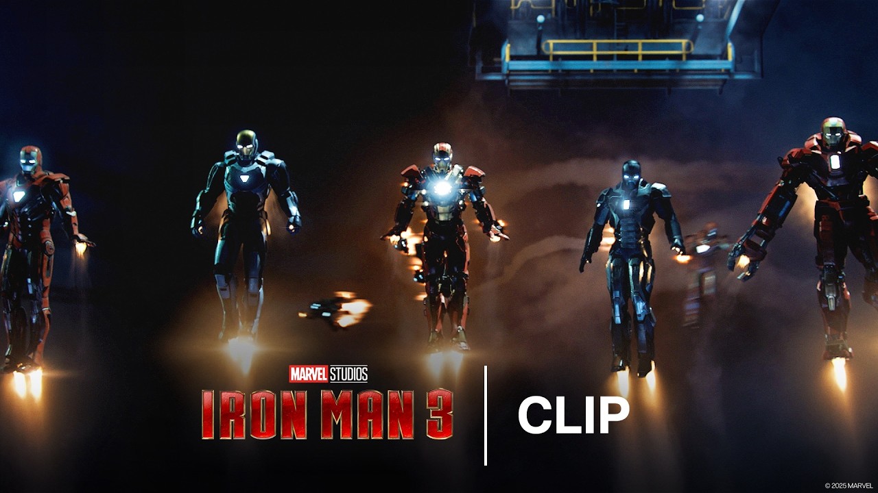 Iron Man Suits Save Tony and Rhodey | Iron Man 3 | Official Clip