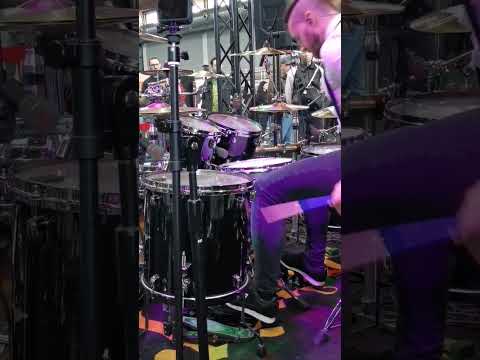 European Drum Show. Eugene Ryabchenko (Fleshgod Apocalypse) performance on Czarcie Kopyto exhibition